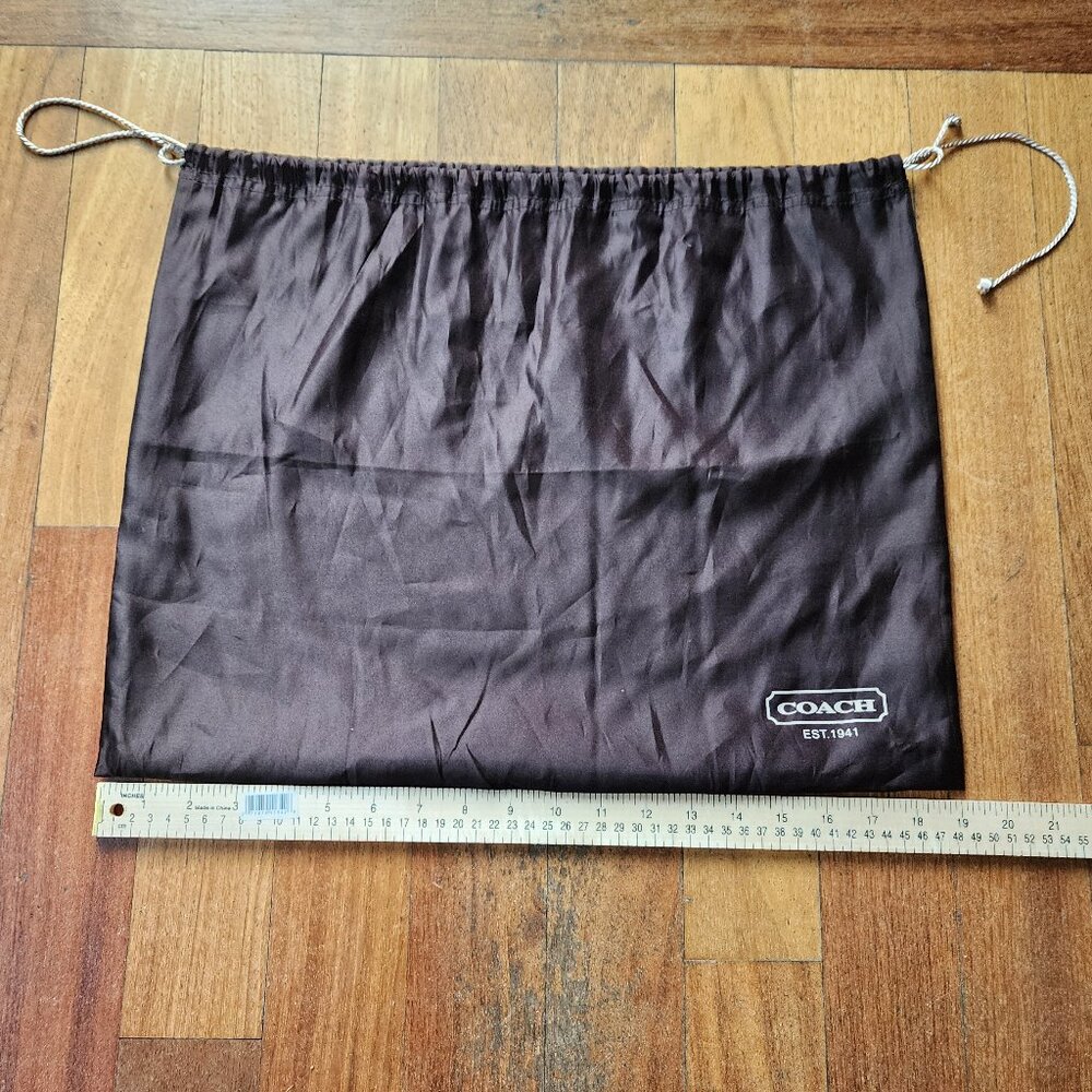 COACH Brown Silk Drawstring Dust Bag - Picture 11 of 16